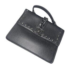 Elegant Black Studded Handbag